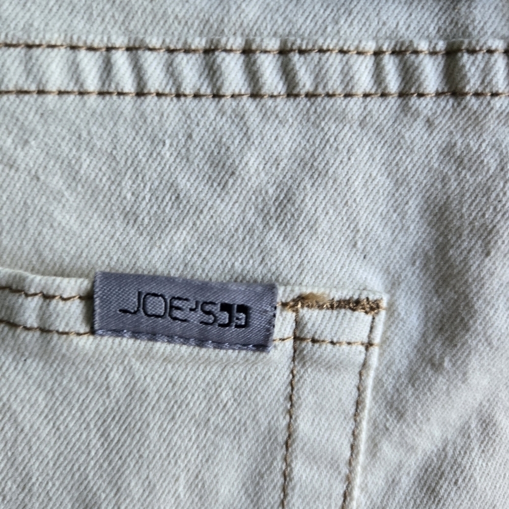 Joe’s Jeans High Rise Vintage Easy Shorts Plus Size 32 Cream Denim NWT 90s Retro - Picture 7 of 10
